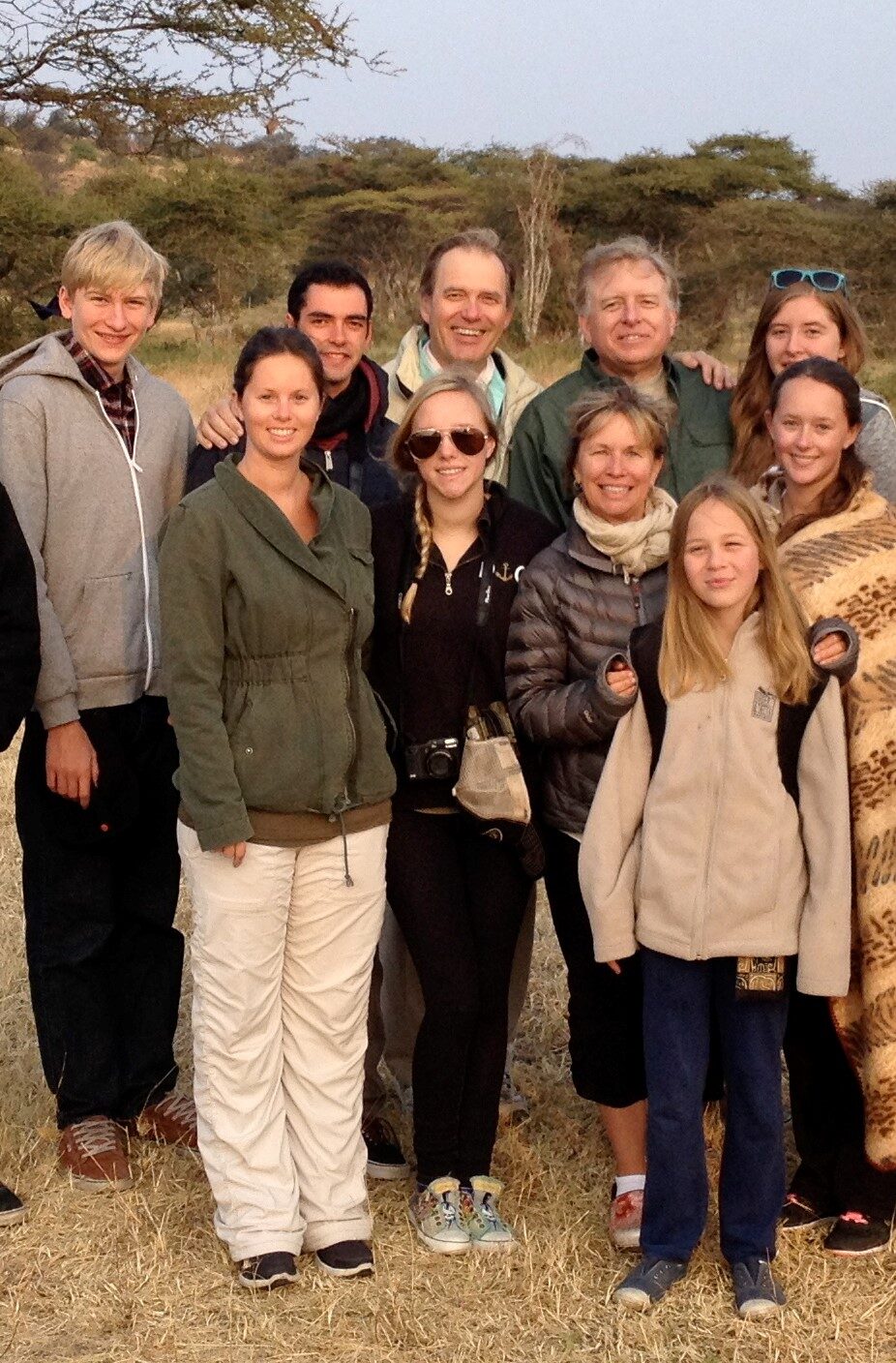 A multigenerational Safari Awecrafters family traveling together